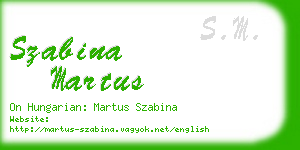 szabina martus business card